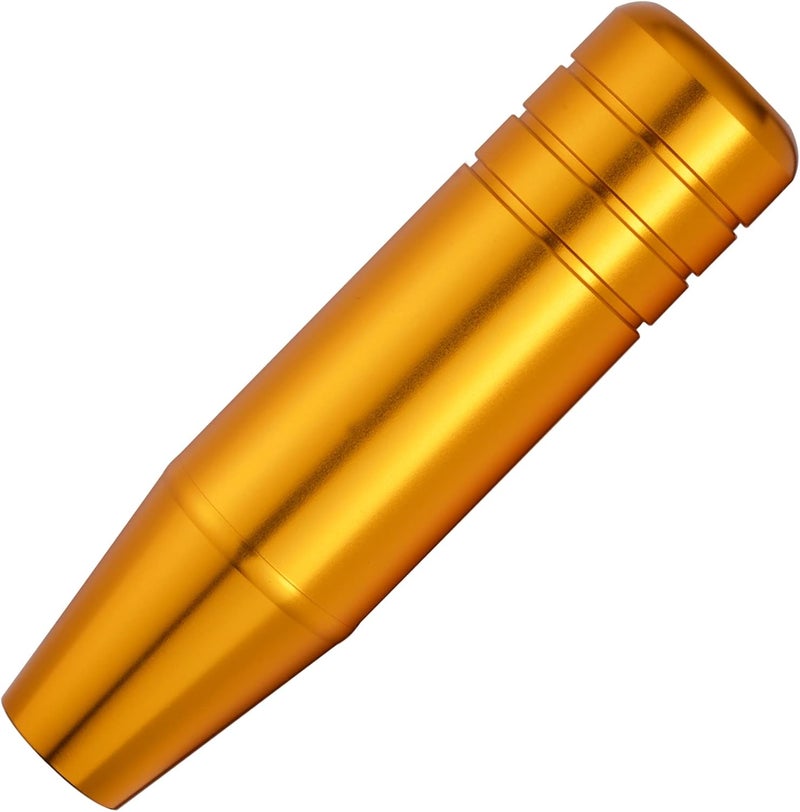 Abfer 5" Heavy Weighted Shifter Knob, Aluminum Alloy Car Gear Lever Stick Shift Handle Fit Most Automatic Manual Vehicle (Gold) - Image 1
